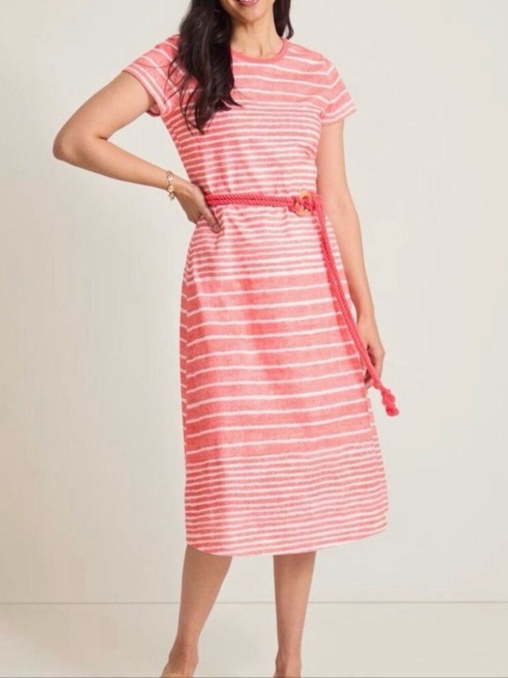 Tommy Bahama Peach Coastal Chalet Midi Dress Size Medium